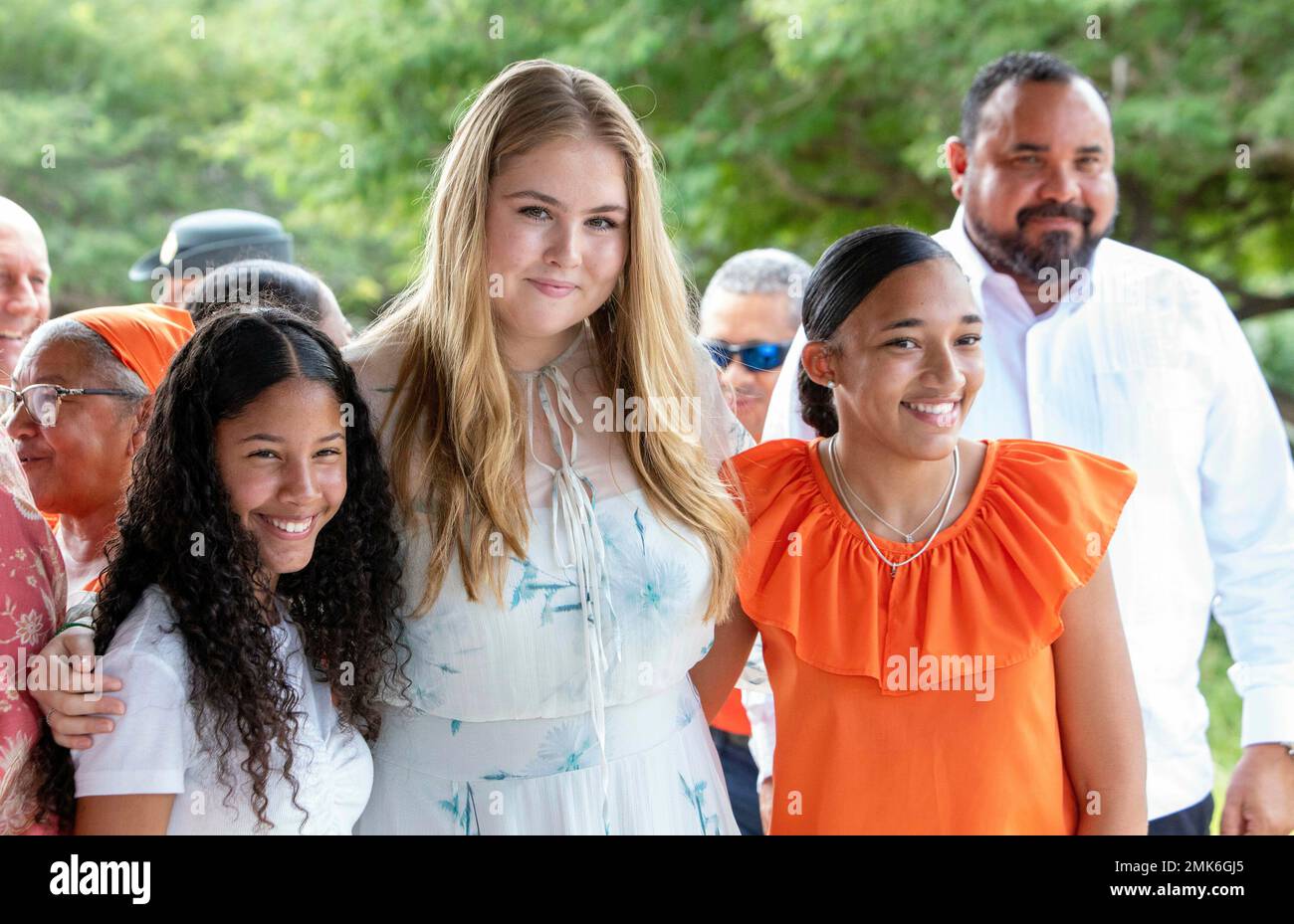 Principessa Amalia dei Paesi Bassi a Kralendijk, il 28 gennaio 2023, per una visita al Parco Culturale Mangazina di Rei e l'evento culturale-educativo Nos Zjilea il 1st° giorno della visita ai Caraibi Foto: Albert Nieboer/Olanda OUT/Point de Vue OUT Foto Stock