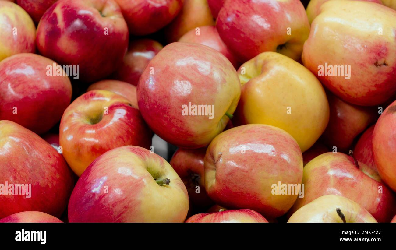 deliziosi arrangiamenti di mele. Foto ad alta risoluzione Foto Stock