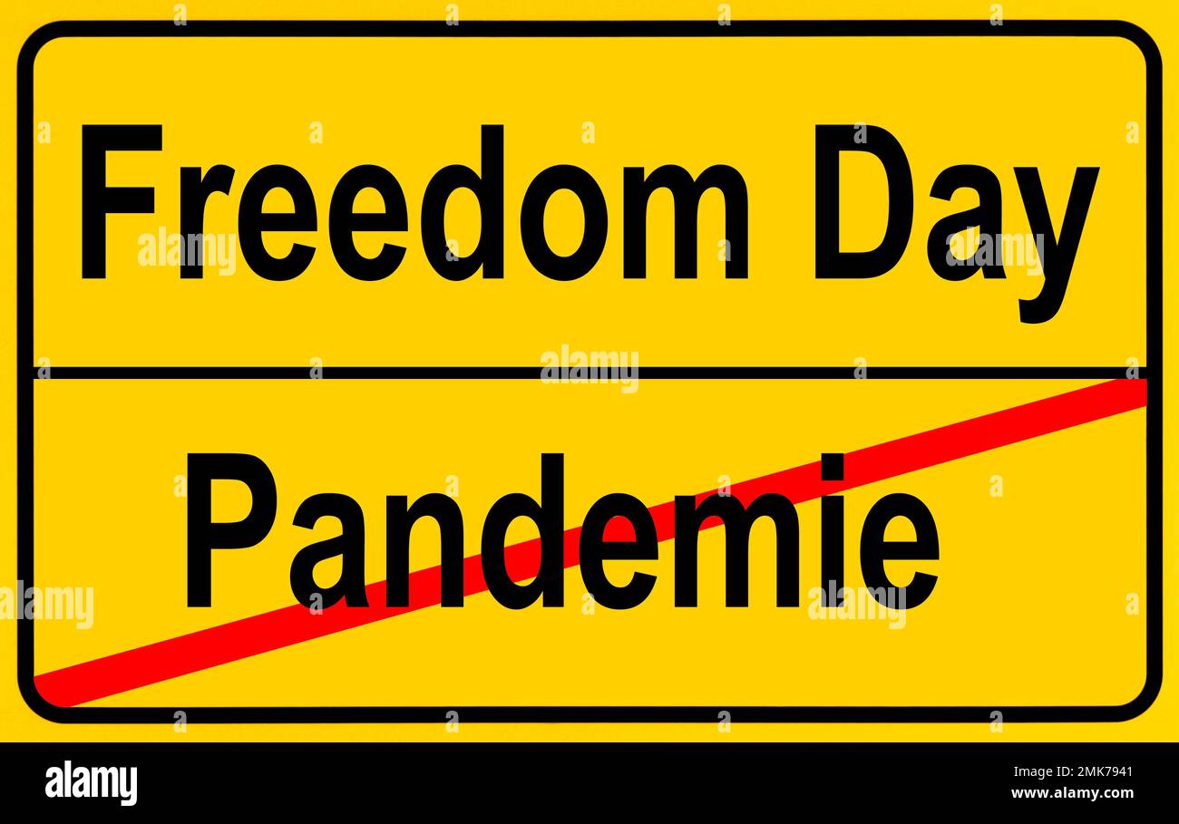 Immagine simbolica, Pandemic diventa endemica, Freedom Day in Germania su 20. 03. 2022, crisi di Corona, Germania Foto Stock