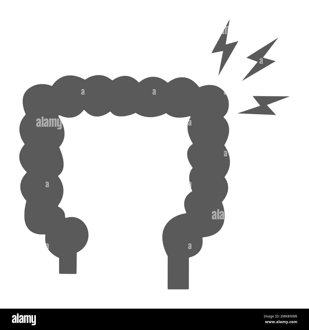 Icona glifo diarrea, corpo e dolore, segno di dolore intestinale, grafica vettoriale, un modello solido su sfondo bianco, eps 10. Illustrazione Vettoriale