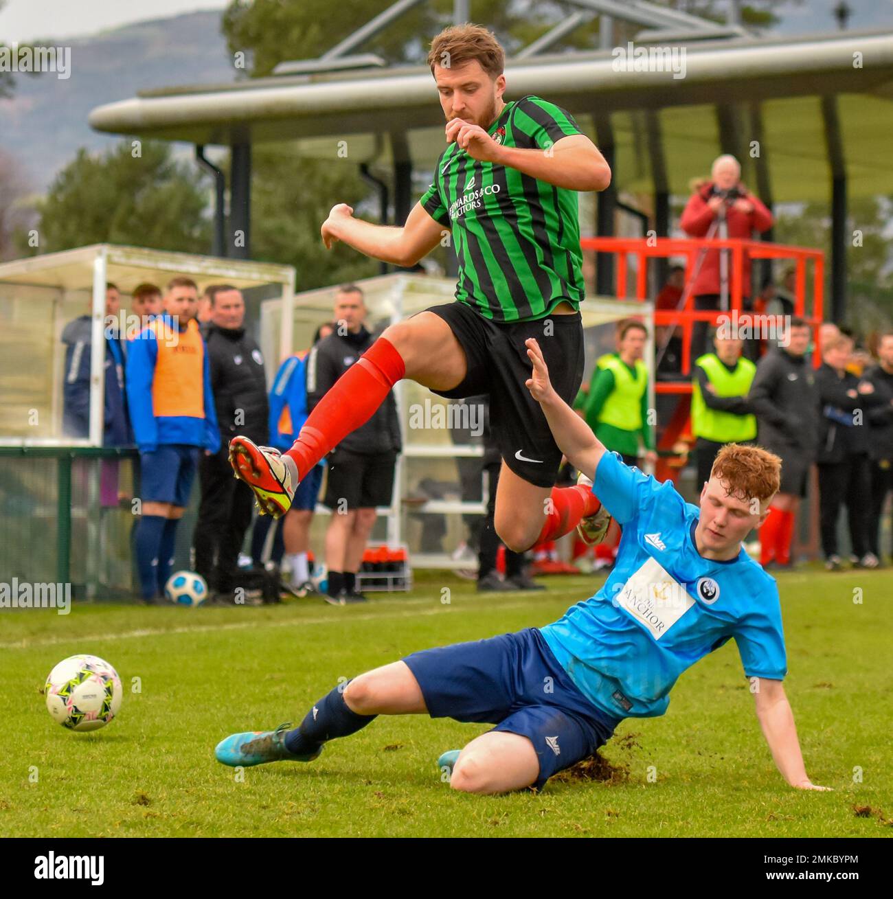 PSNI FC Vs Portstewart FC, Lough 41 Premier Intermediate League, sabato 28th gennaio 2023, The Dub, Belfast, Irlanda del Nord Foto Stock