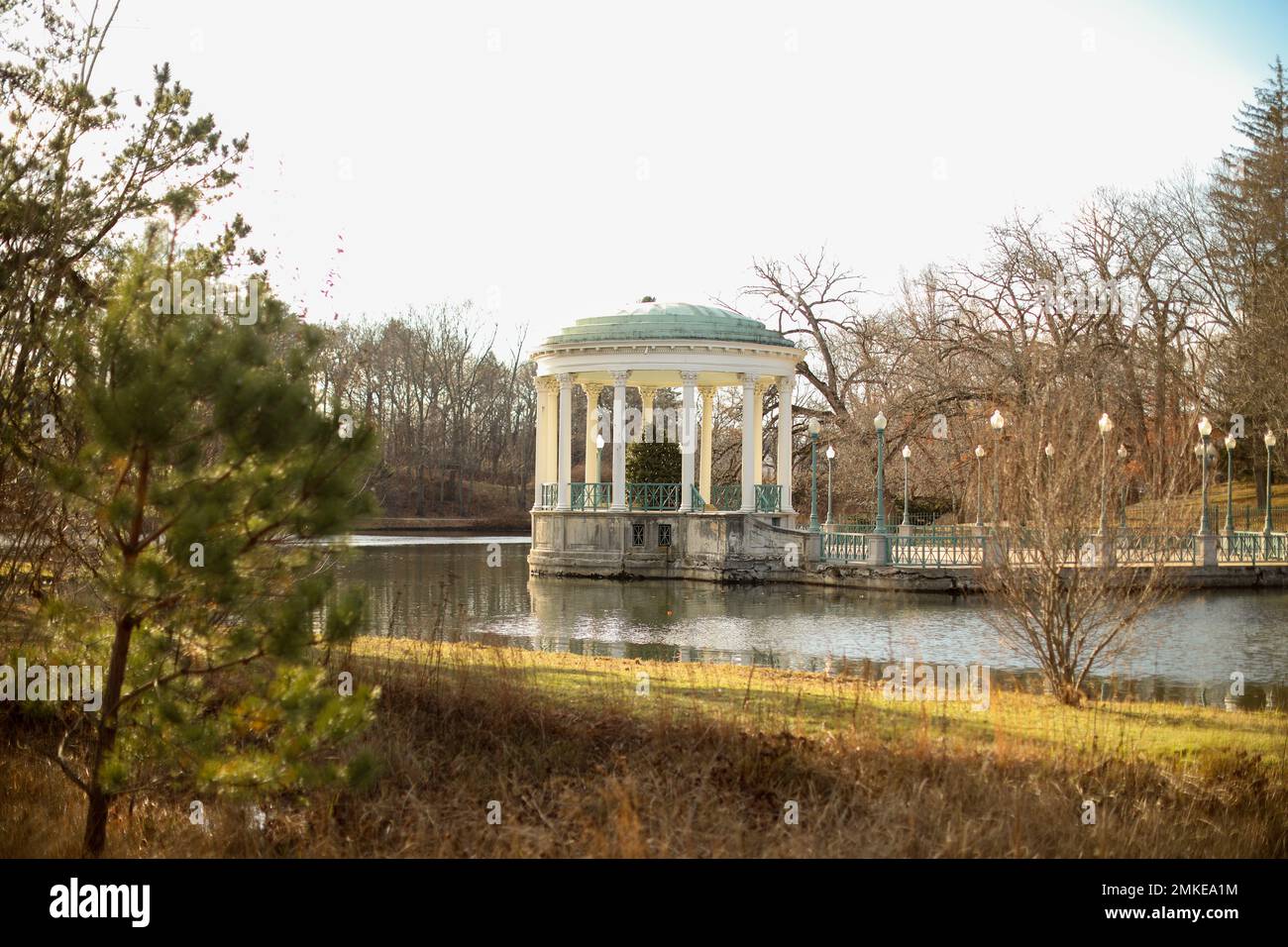 Parco Estate anatre sereno tramonto natura sera Foto Stock