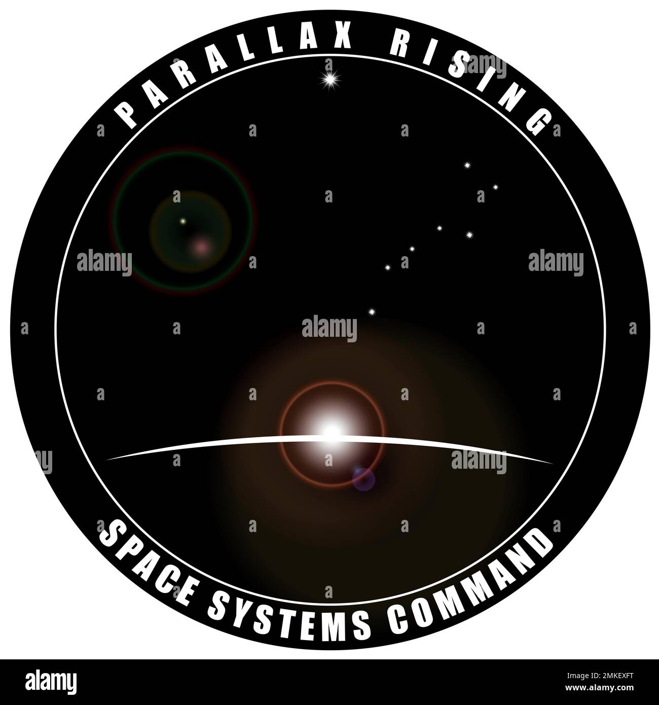 Space Systems Command ha condotto il suo primo addestramento operativo congiunto alla Cape Canaveral Space Force Station, Fla. In una serie di addestramento recentemente definita chiamata Parallax Rising. Questa serie di esercizi pone l’accento sull’esplorazione e l’identificazione di potenziali politiche e procedure per sincronizzare gli sforzi tra il comando e la capacità dei suoi partner di fornire capacità di combattimento in orbita. (STATI UNITI Grafica Space Force di Master Sergente Travis Ferguson) Foto Stock