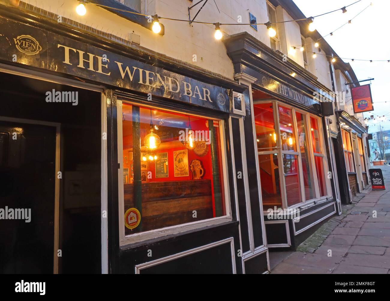 The Wiend Bar, 11 The Wiend, Wigan, Greater Manchester, Lancashire, INGHILTERRA, REGNO UNITO, WN1 1PF Foto Stock