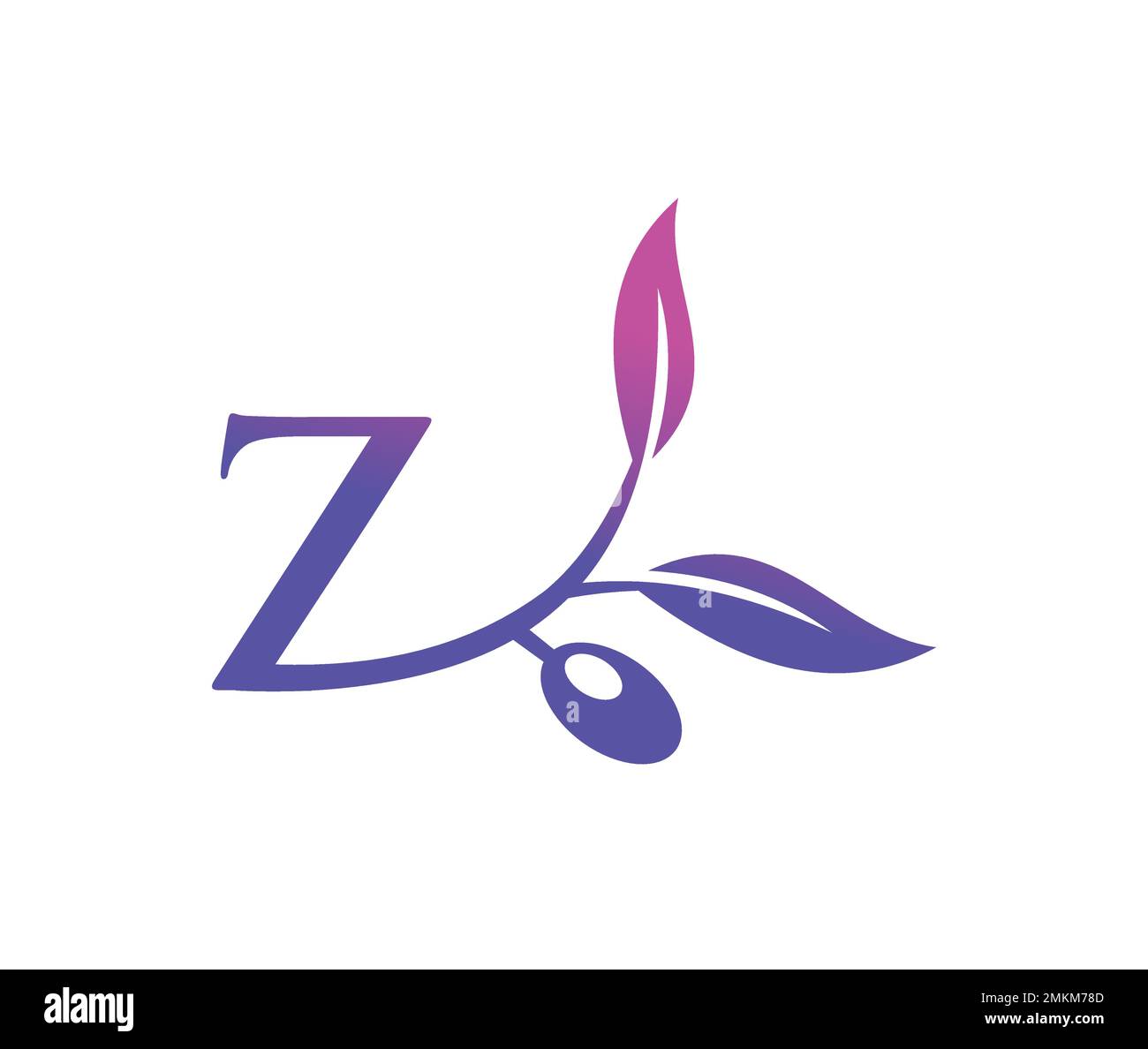 Illustrazione vettoriale del monogramma vitigno Logo Letter Z Illustrazione Vettoriale