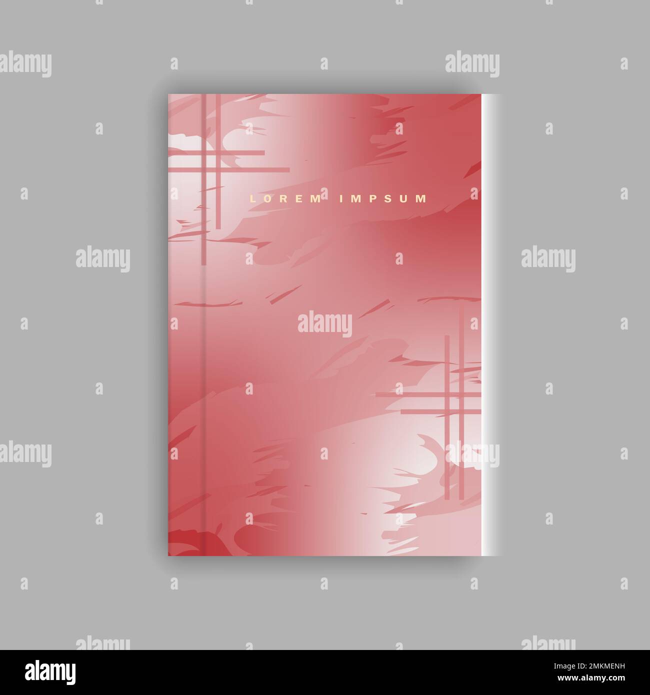 SFONDO DELLA COPERTINA DEL LIBRO, PRIMA PAGINA DELLA COPERTINA DEL TITOLO DEL LIBRO IN BIANCO E ROSSO Foto Stock