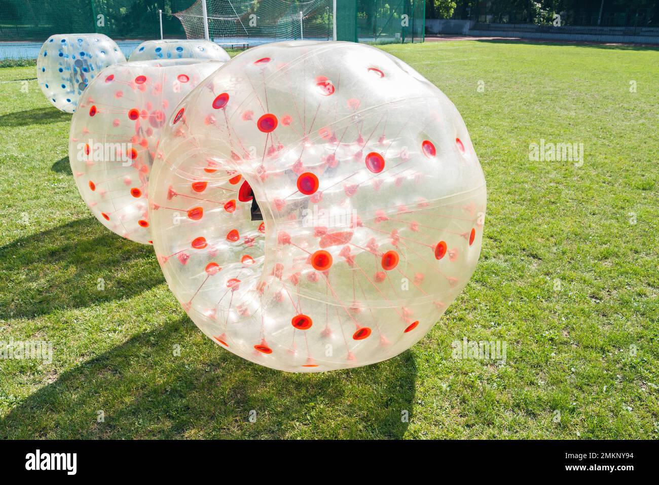 Palloncino gonfiabile per paraurti, criceto umano. Foto Stock