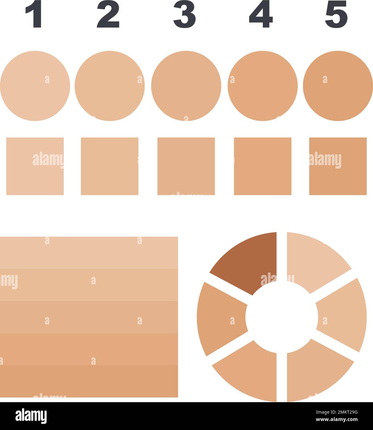 disegno vettoriale dell'icona del livello della tavolozza dei colori della pelle Illustrazione Vettoriale