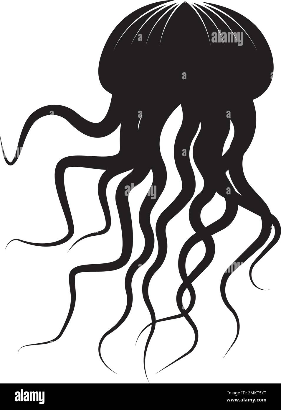 icona vettoriale jellyfish disegno semplice. Illustrazione Vettoriale