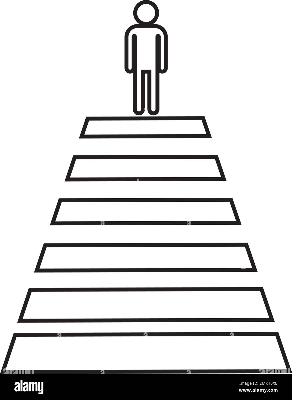 Icona di attraversamento di una strada umana su sfondo bianco. Icona pedonale.illustrazione del simbolo vettoriale. Illustrazione Vettoriale