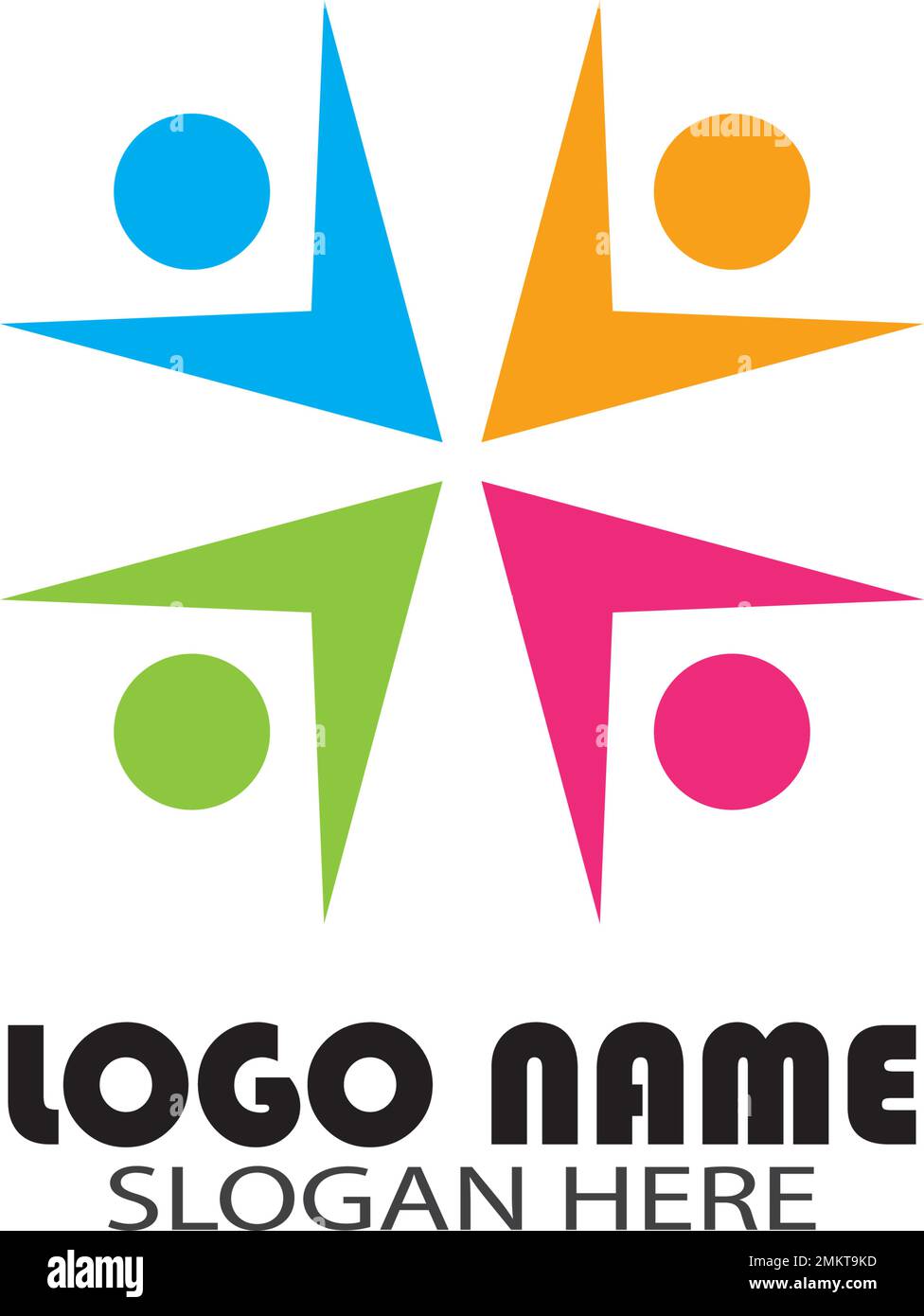 modello di disegno vettoriale logo community Care. Illustrazione Vettoriale