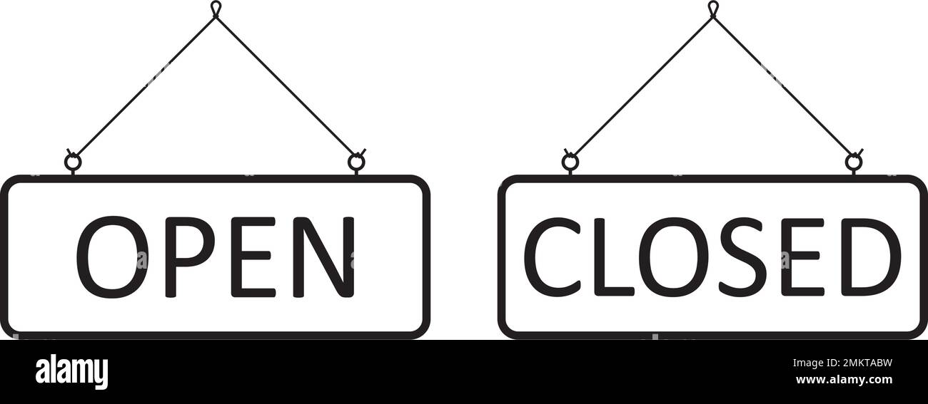 Icona di segno chiuso, disegno del simbolo di illustrazione del vettore. Illustrazione Vettoriale