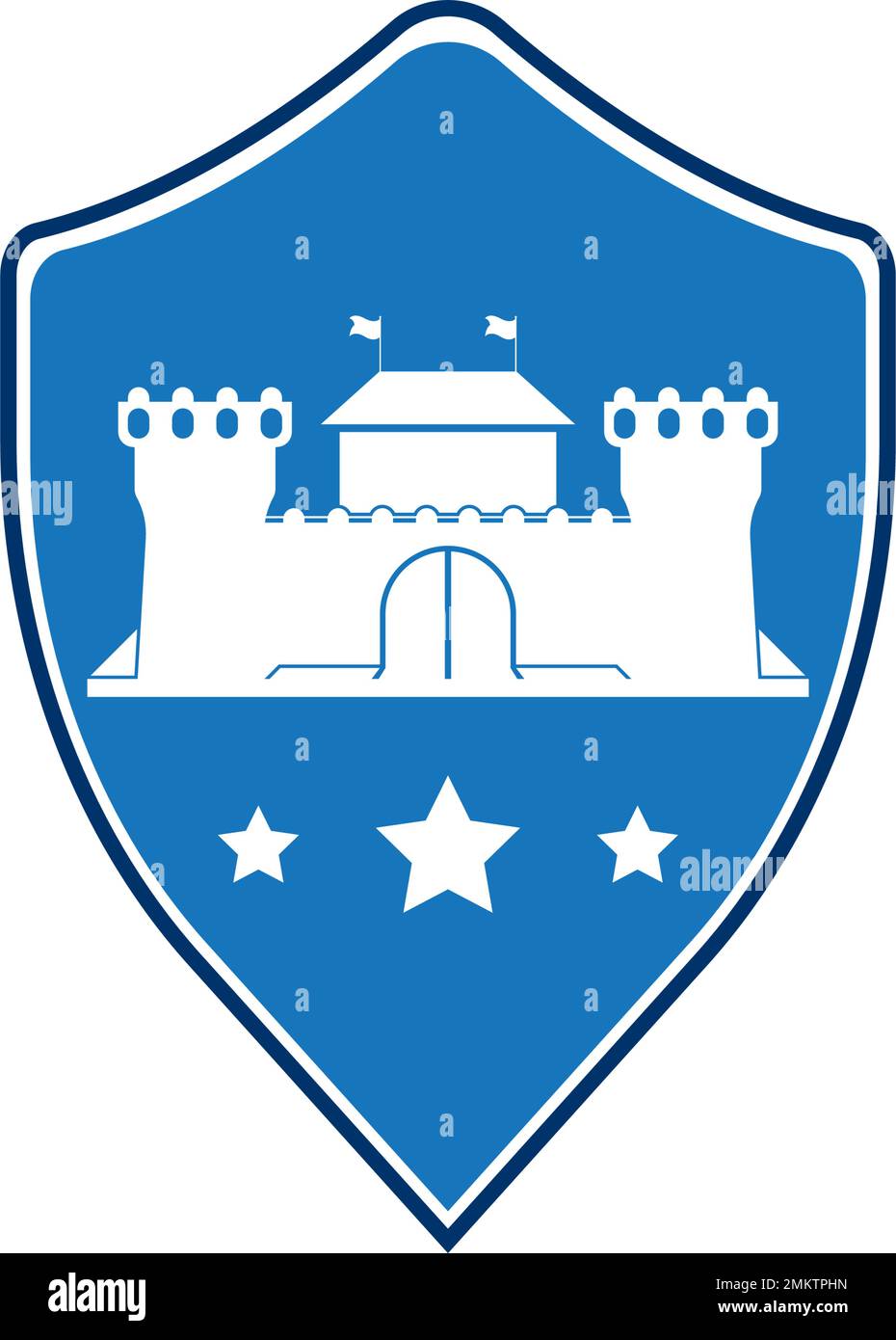 Icona vettoriale Castello, modello logo disegno illustrazione. Illustrazione Vettoriale