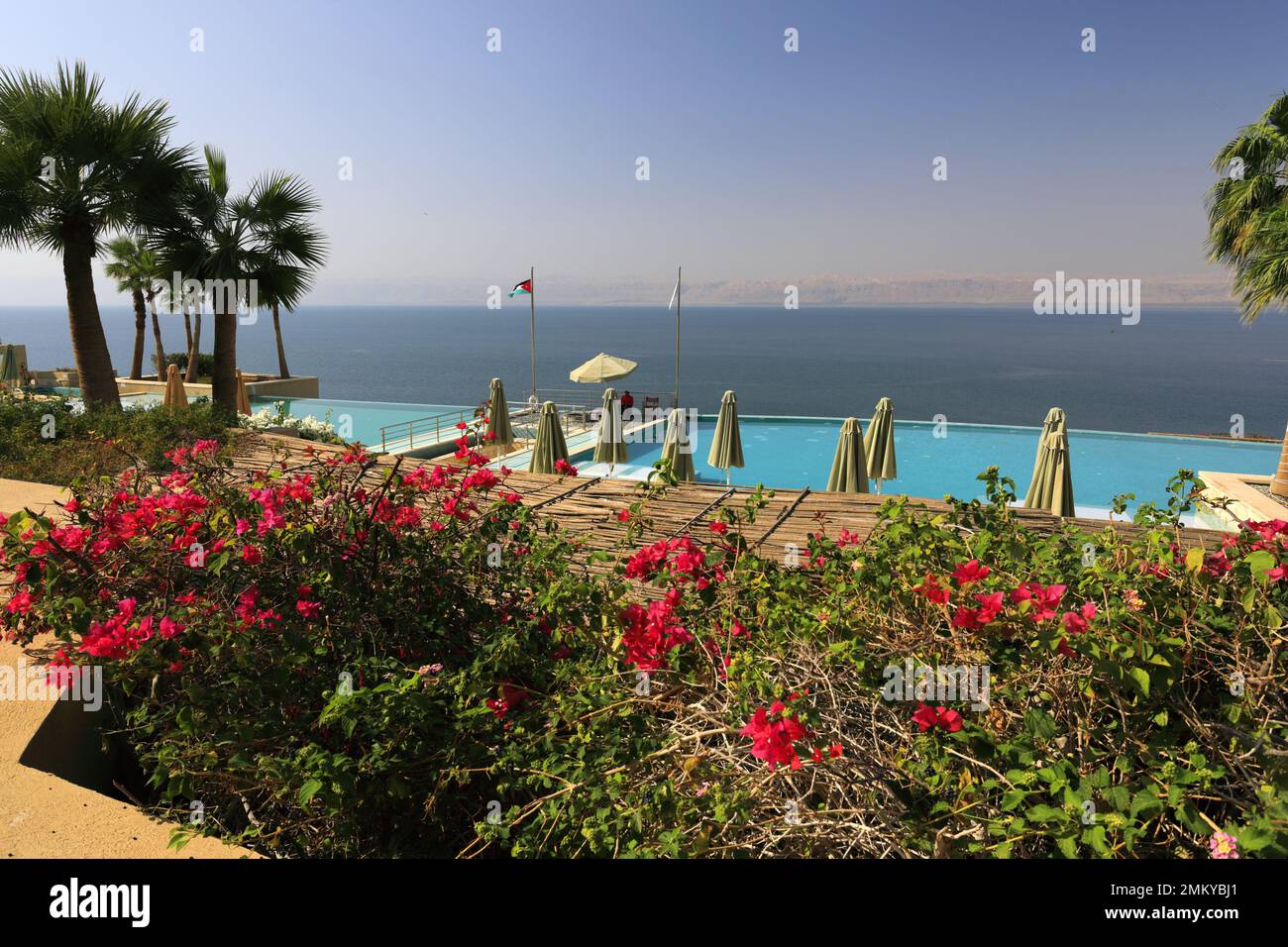 L'OH Beach hotel e resort, Mar Morto, Giordania Foto Stock