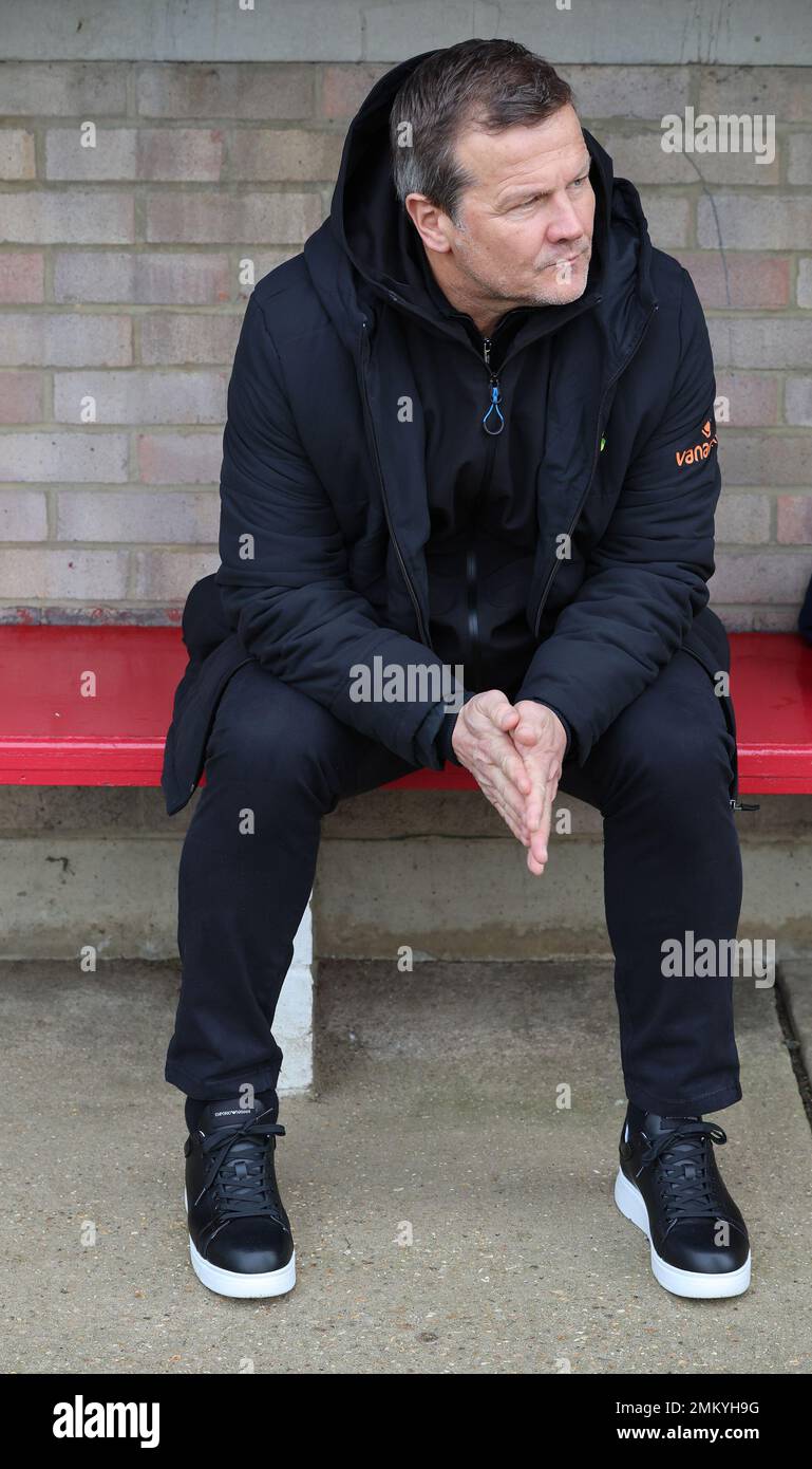 Mark Cooper manager di Yeovil Town durante la partita della National League tra Dagenham e Redbridge contro Yeovil Town a Victoria Road, Dagenham su 28th Foto Stock