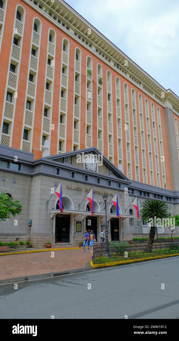 Il Palacio del Gobernador è un edificio governativo situato a Intramuros, Manila, Filippine Foto Stock