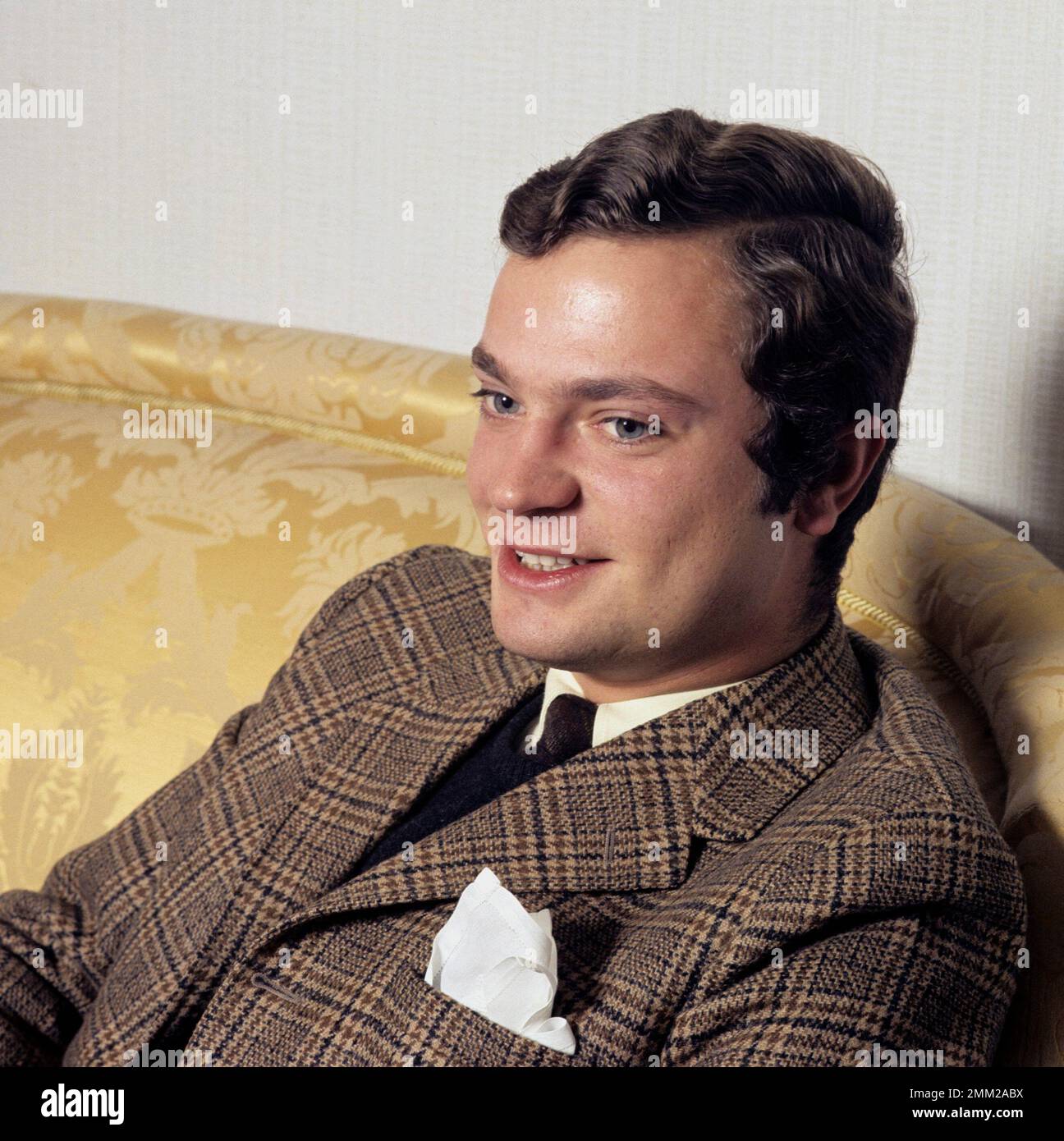 Carl XVI Gustaf, re di Svezia. Nato il 30 aprile 1946. Nella foto mentre era principe della corona, nel suo appartamento dello studente. 1968 Foto Stock