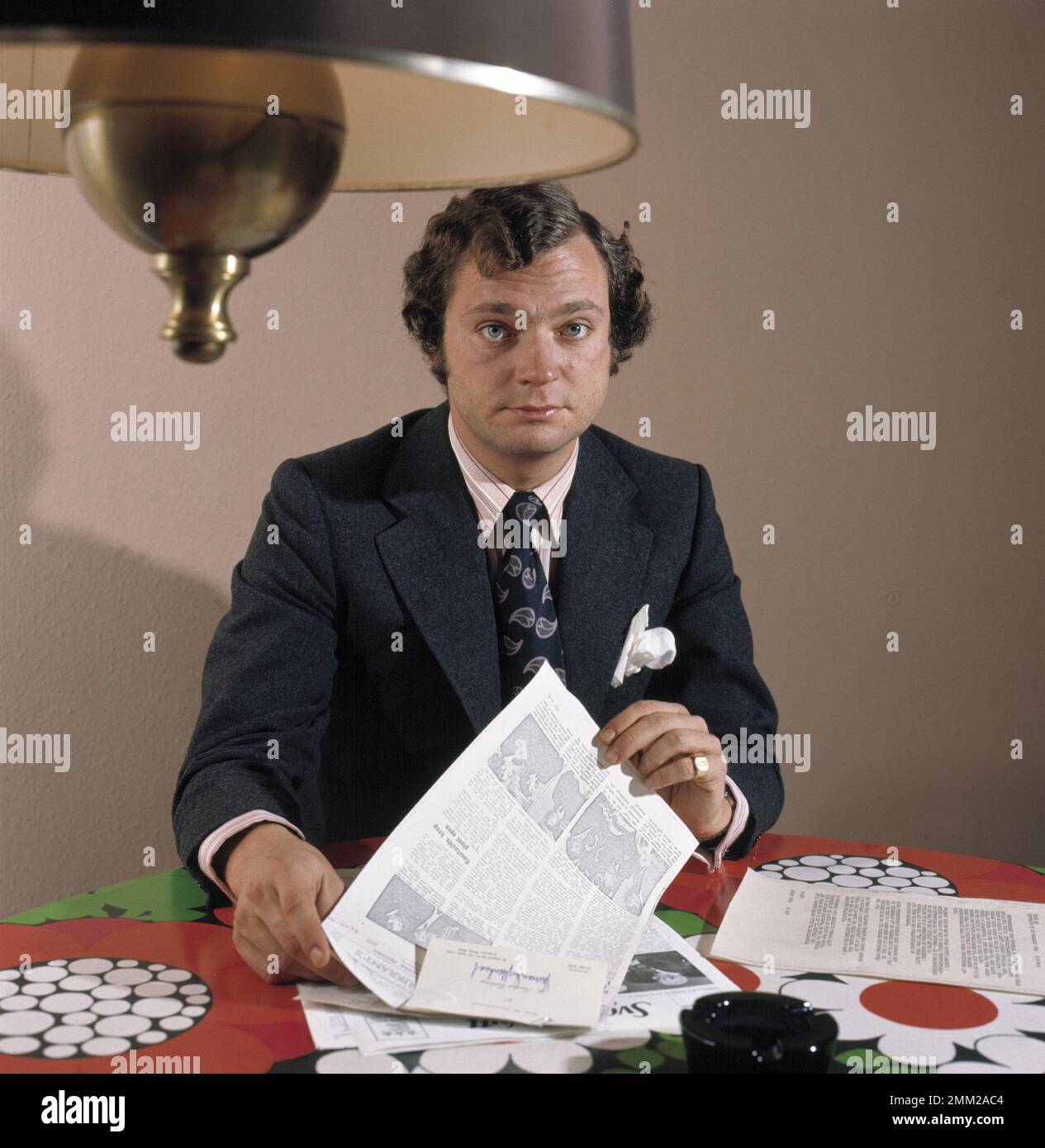Carl XVI Gustaf, re di Svezia. Nato il 30 aprile 1946. Foto durante la visita a Londra 1972. Foto Stock