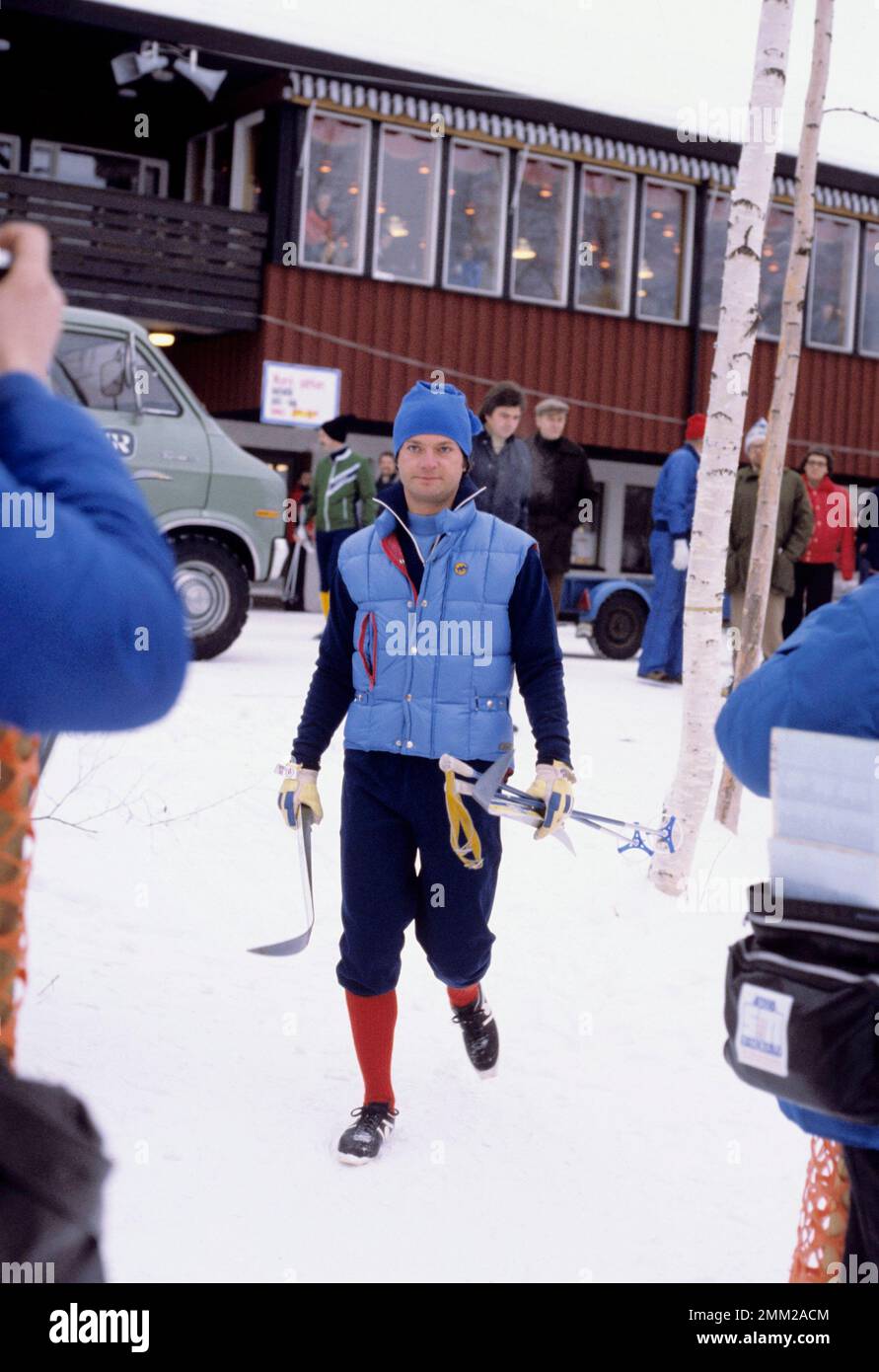 Carl XVI Gustaf, re di Svezia. Nato il 30 aprile 1946. Foto durante i campionati di sci svedesi a Mora 1979. Foto Stock