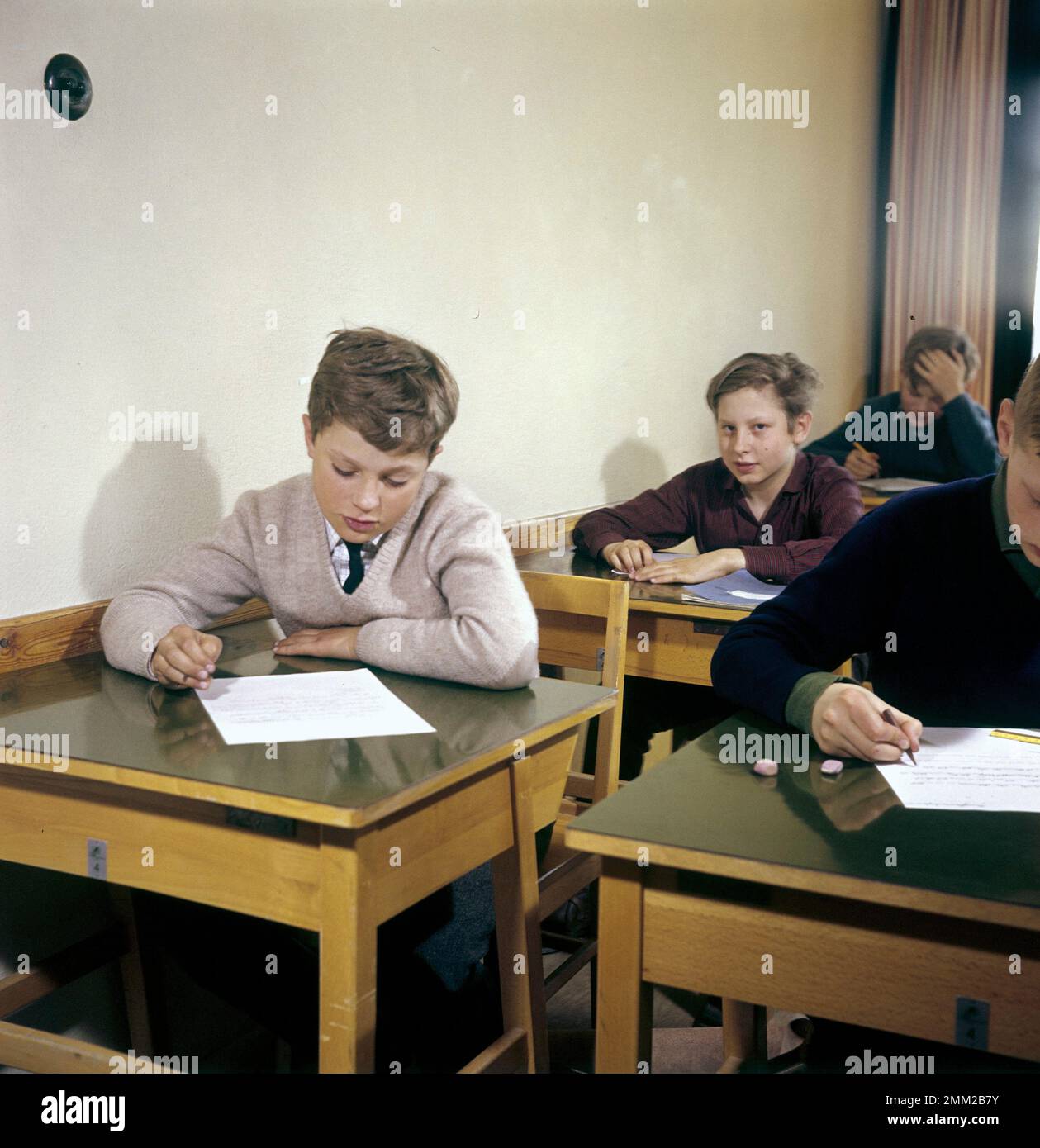 Carl XVI Gustaf, re di Svezia. Nato il 30 aprile 1946. Nella foto, l'età di 14 anni è quella di un ragazzo della scuola privata Sigtuna humanistiska läroverk 1960. rif 2-40-6 Foto Stock