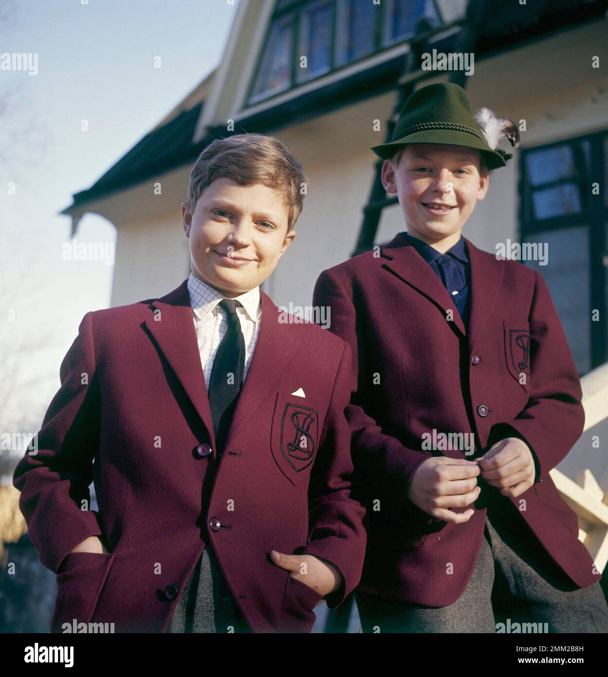 Carl XVI Gustaf, re di Svezia. Nato il 30 aprile 1946. Nella foto, l'età di 14 anni è quella di un ragazzo della scuola privata Sigtuna humanistiska läroverk 1960. rif 2-39-6 Foto Stock