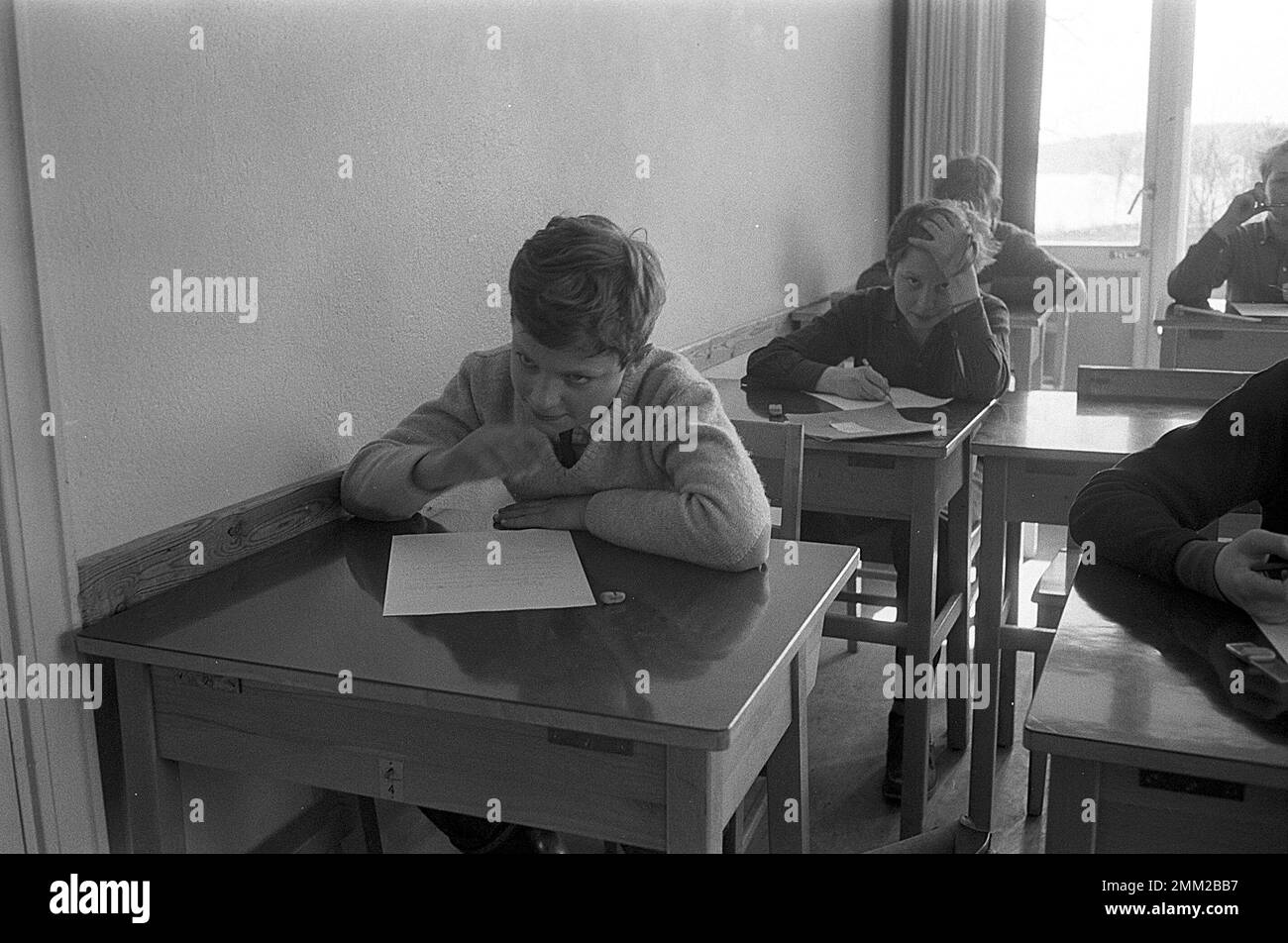 Carl XVI Gustaf, re di Svezia. Nato il 30 aprile 1946. Nella foto, l'età di 14 anni è quella di un ragazzo della scuola privata Sigtuna humanistiska läroverk 1960. rif 706/60 Foto Stock