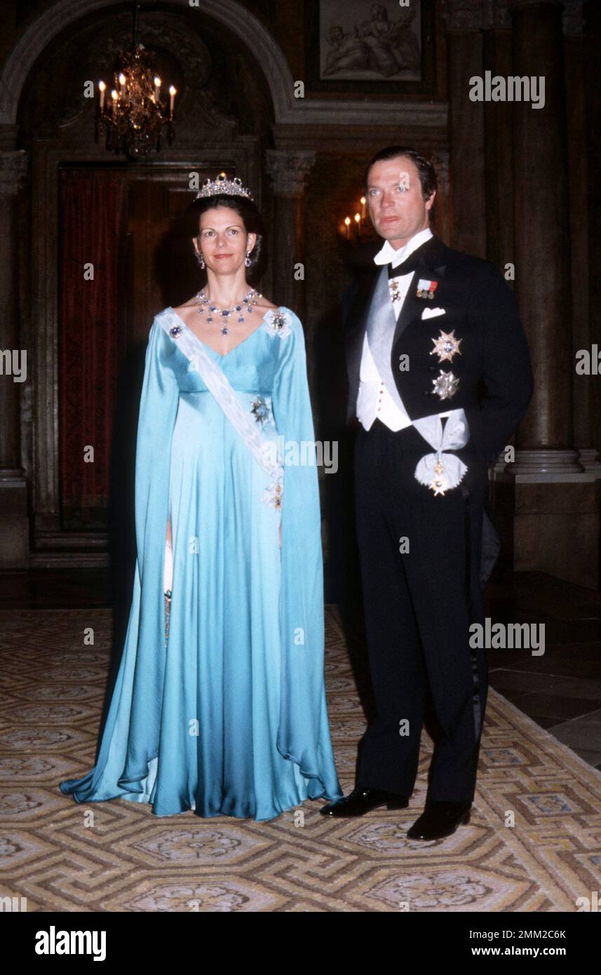 Carl XVI Gustaf, re di Svezia. Nato il 30 aprile 1946. Il re Carlo XVI Gustaf e la regina Silvia 1981. Foto Stock