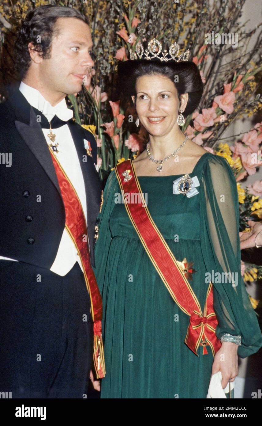 Carl XVI Gustaf, re di Svezia. Nato il 30 aprile 1946. Nella foto con la regina Silvia 1979 in Germania. Foto Stock