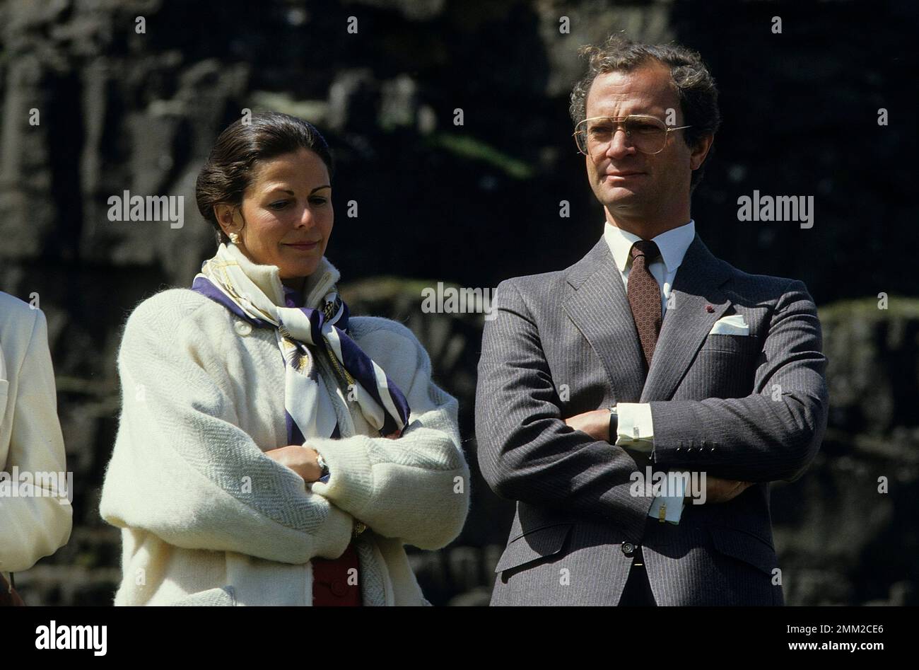 Carl XVI Gustaf, re di Svezia. Nato il 30 aprile 1946. Il re Carlo XVI Gustaf e la regina Silvia 1983 Foto Stock