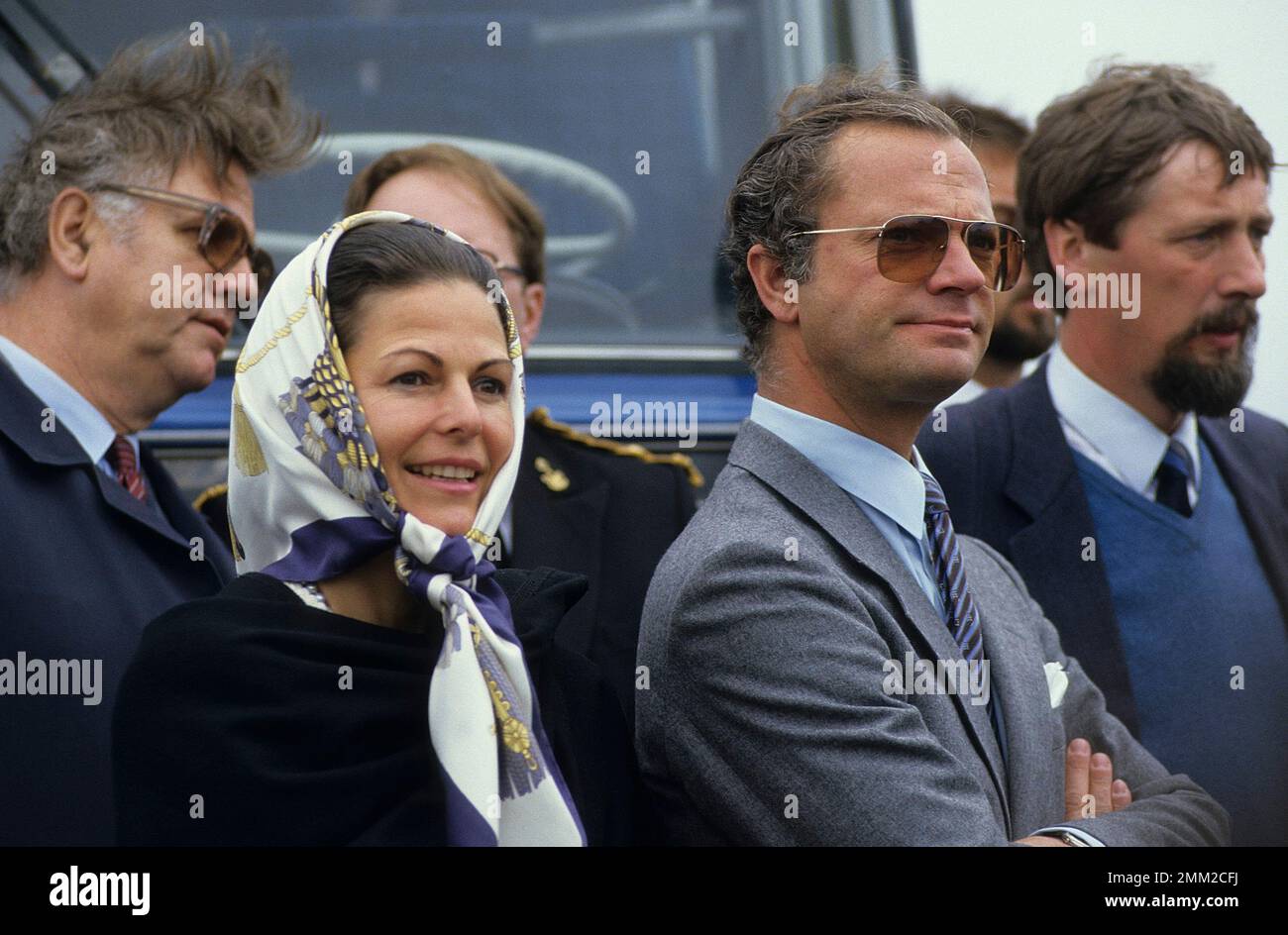 Carl XVI Gustaf, re di Svezia. Nato il 30 aprile 1946. Il re Carlo XVI Gustaf e la regina Silvia 1983 Foto Stock