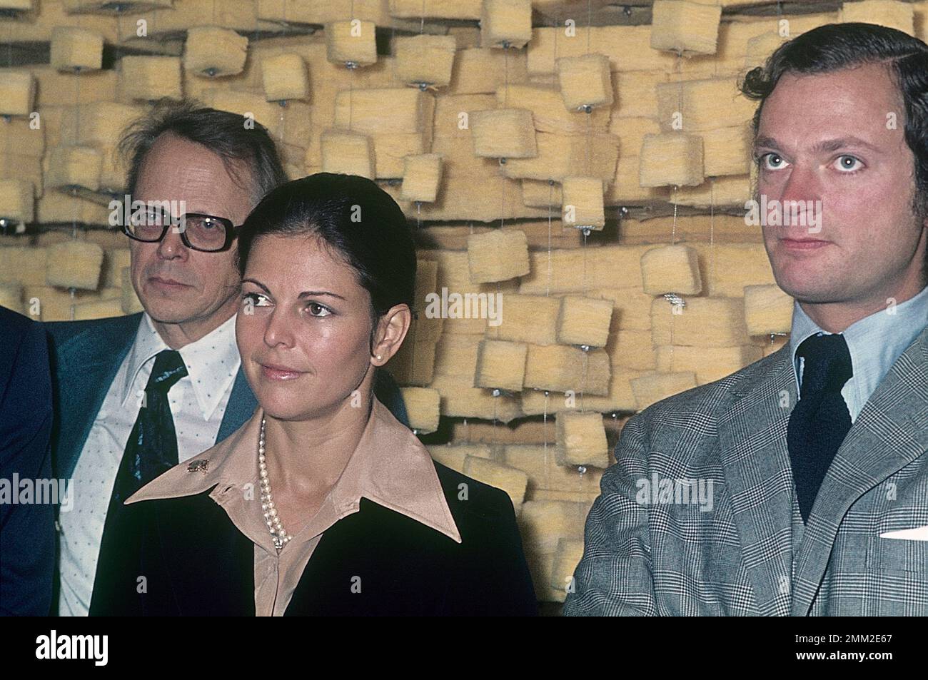 Carl XVI Gustaf, re di Svezia. Nato il 30 aprile 1946. Raffigurato con la Regina Silvia 1976 a Stoccolma. Foto Stock