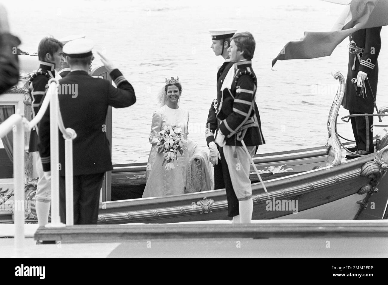 Matrimonio di Carlo XVI Gustaf e Silvia Sommerlath. Carl XVI Gustaf, re di Svezia. Nato il 30 aprile 1946. Il matrimonio 19 giugno 1976 a Stoccolma. Foto Stock