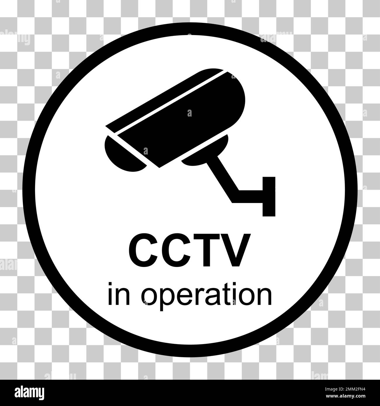 Icona telecamera a circuito chiuso, allarme di protezione video TVCC, illustrazione vettoriale . Illustrazione Vettoriale