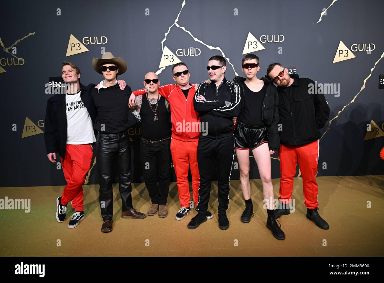 Punk band Viagra Boys arriva alla radio gala P3 Gold a Gothenburg, Svezia, 27 gennaio 2022 Poto: Bjorn Larsson Rosvall / TT / kod 9200 Foto Stock