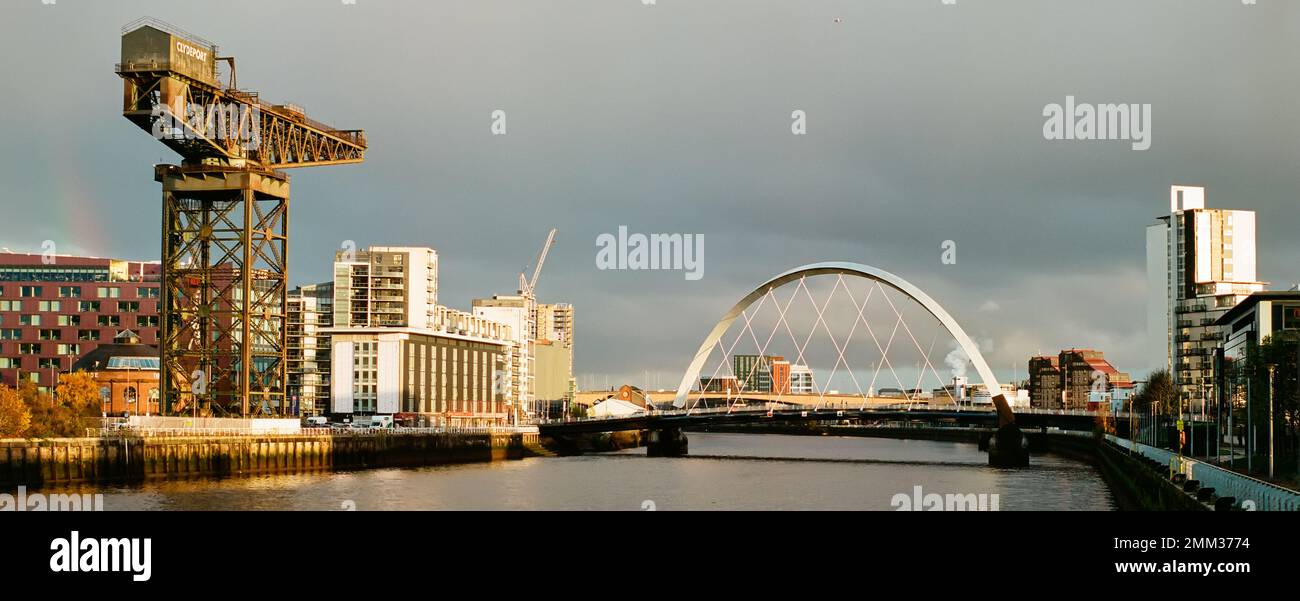 Gru navale ridondante a Finnieston presso il fiume Clyde Foto Stock