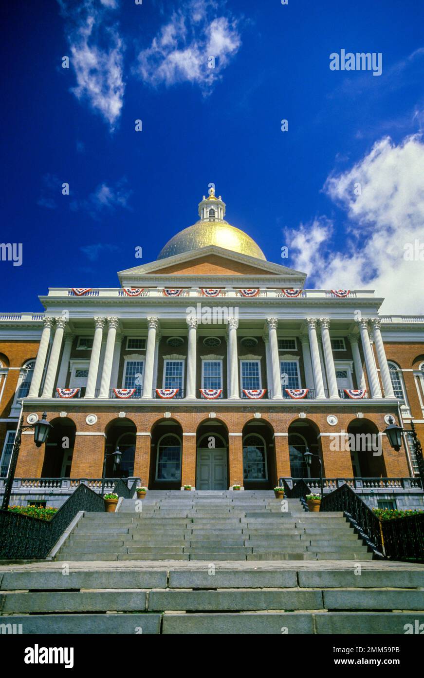 MASSACHUSETTS STATE HOUSE BEACON STREET Boston Massachusetts, STATI UNITI D'AMERICA Foto Stock