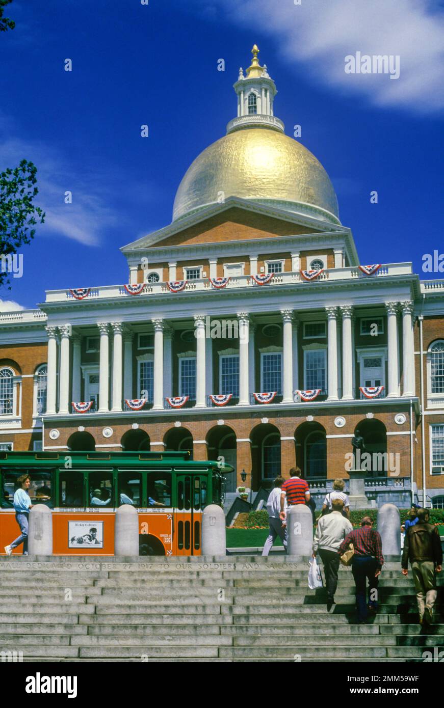 MASSACHUSETTS STATE HOUSE BEACON STREET Boston Massachusetts, STATI UNITI D'AMERICA Foto Stock