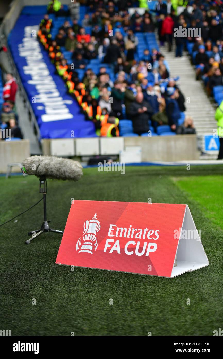 Brighton, Regno Unito. 29th Jan, 2023. Brighton e Liverpool si affrontano nella partita della fa Cup Fourth Round all'Amex il 29th 2023 gennaio a Brighton, in Inghilterra. (Foto di Jeff Mood/phcimages.com) Credit: PHC Images/Alamy Live News Foto Stock