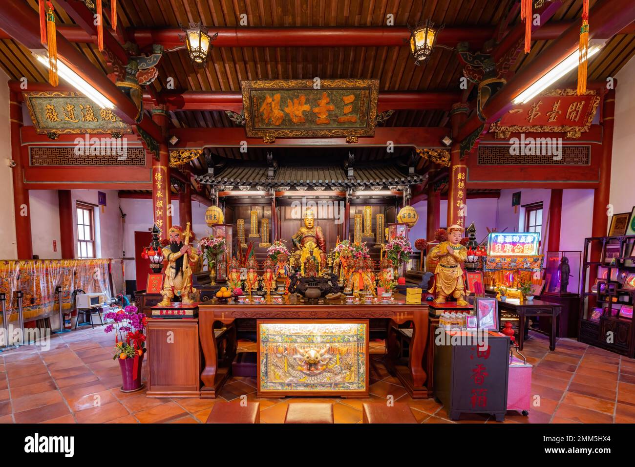 Tainan, 5 2023 GENNAIO - Vista interna del Santuario Ancestrale di Koxinga Foto Stock