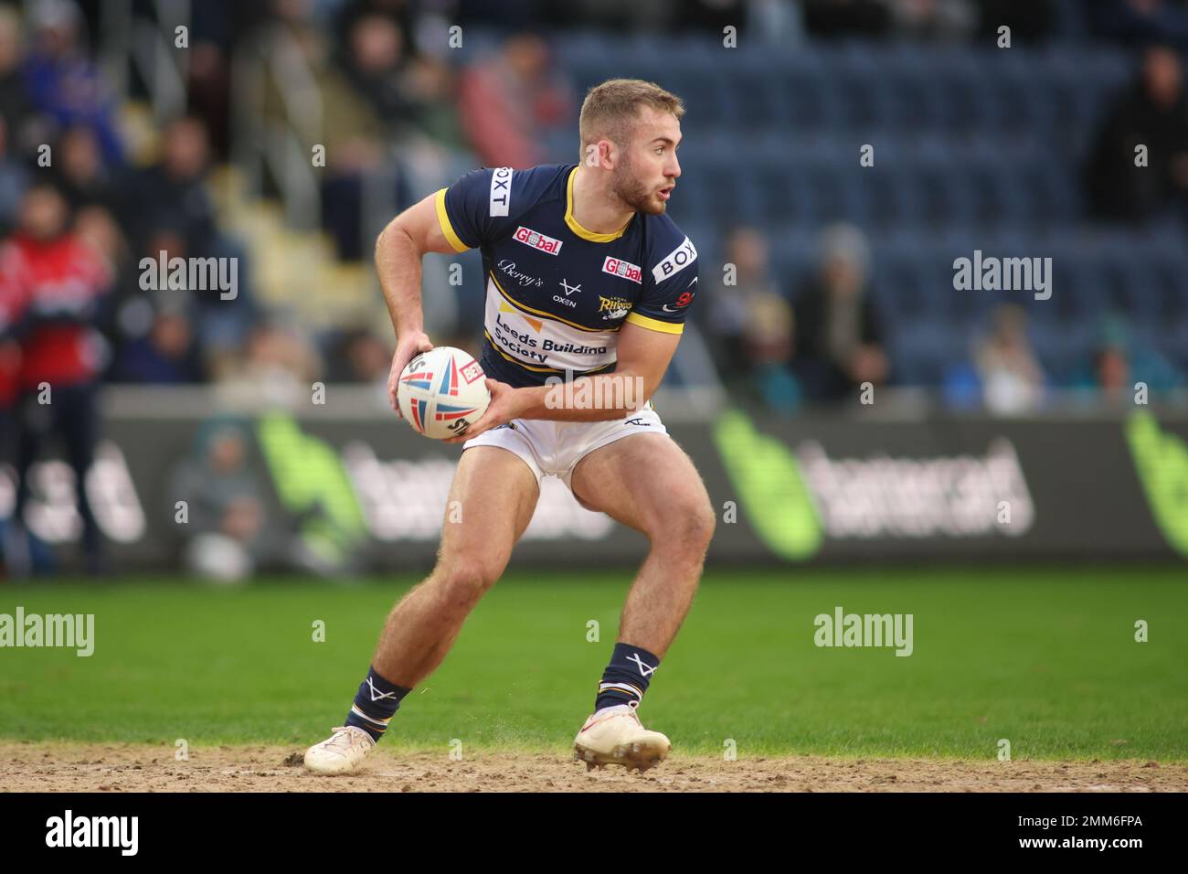 Leeds, Regno Unito. 29th Jan, 2023. Headingley Stadium, St MichaelÕs Lane, Leeds, West Yorkshire, 29th gennaio 2023 Leeds Rhinos/Bradford Bulls durante la partita pre-stagionale del Keith Howard Foundation Trophy. Jarrod OÕConnor di Leeds Rhinos Credit: Touchlinepics/Alamy Live News Foto Stock