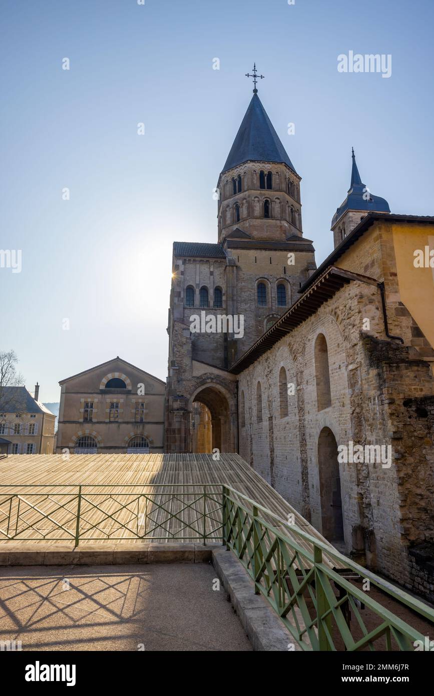 Abbazia benedettina Cluny, Saone et Loire dipartimento, Bourgogne regione, Francia Foto Stock