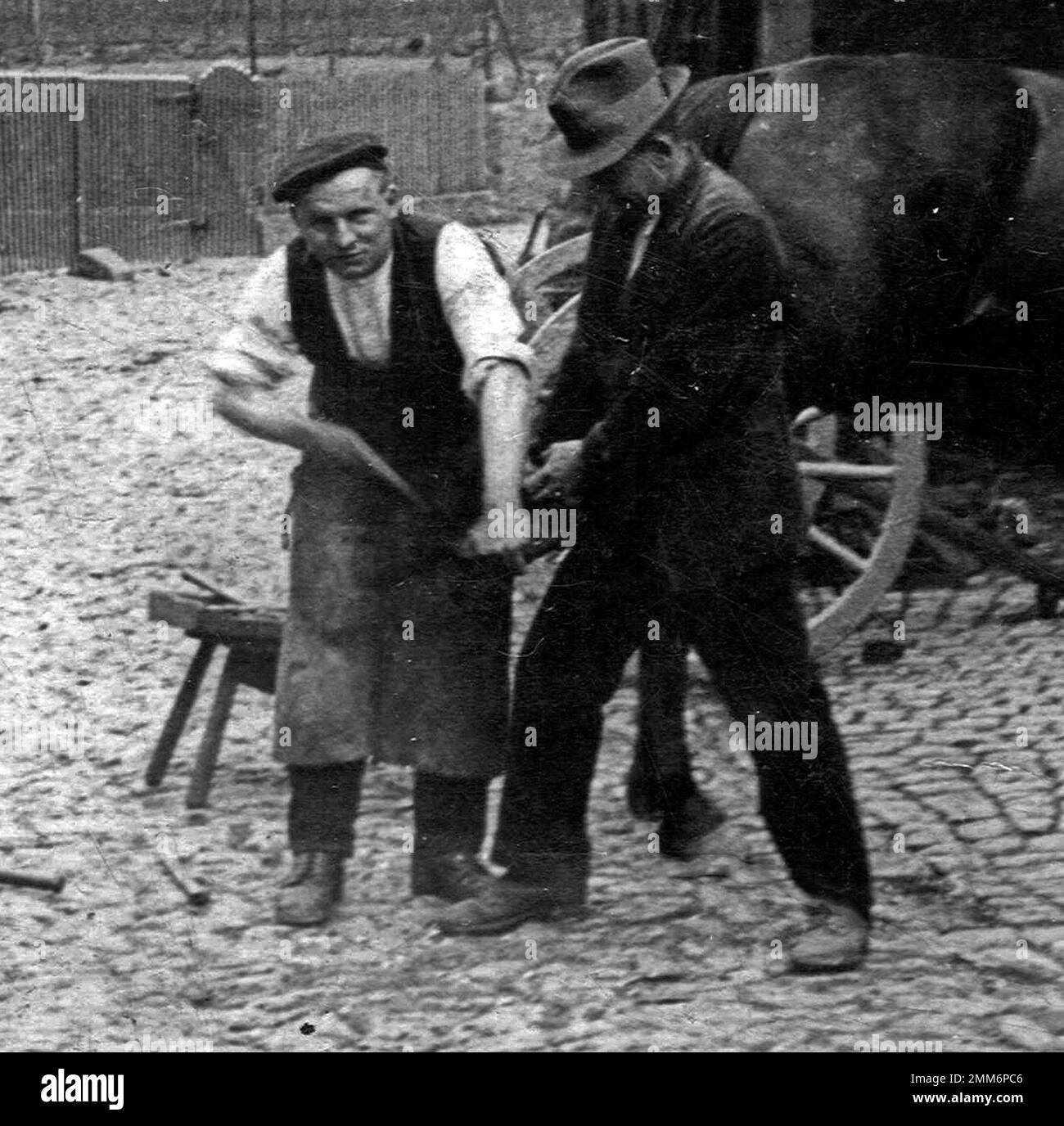 Vita di villaggio nella storia/passato. Foto Stock