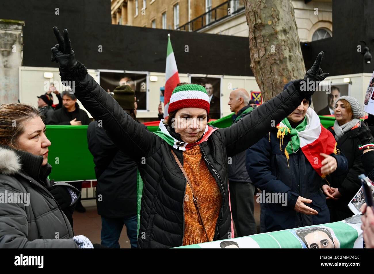 Libertà per la protesta dell'Iran, Westminster, Londra. REGNO UNITO Foto Stock