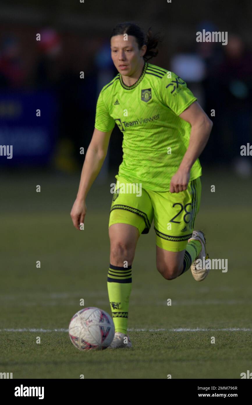 Hetton, Regno Unito. 21st Jan, 2023. Durante la partita della Coppa della fa femminile del quarto turno tra Sunderland e Manchester United a Eppleton CW, Hetton, domenica 29th gennaio 2023. (Credit: Scott Llewellyn | NOTIZIE MI) Credit: NOTIZIE MI & Sport /Alamy Live News Foto Stock