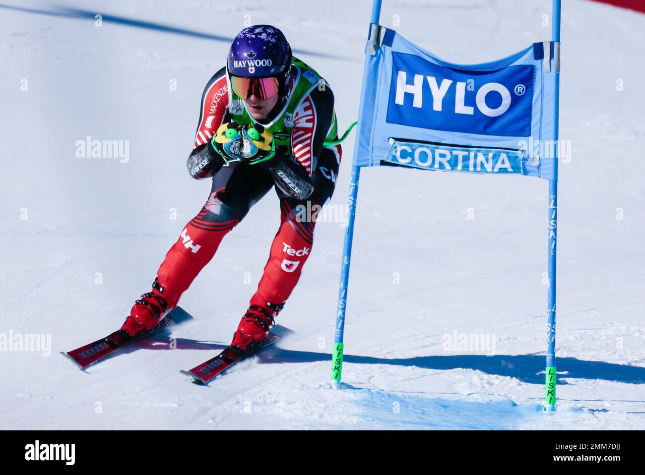 Olympia delle Tofane, Cortina d’Ampezzo, Italia, 29 gennaio 2023, Feurstein Lukas (AUT) durante la Coppa del mondo di sci Audi FIS 2023 - Super G uomo - gara di sci alpino Foto Stock