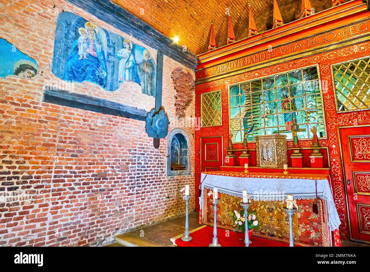 PRAGA, REPUBBLICA CECA - 11 MARZO 2022: Interno della Casa Santa (la Cappella di nostra Signora di Loreta) nel complesso Loreta, il 11 marzo a Praga, in Repubblica Ceca Foto Stock