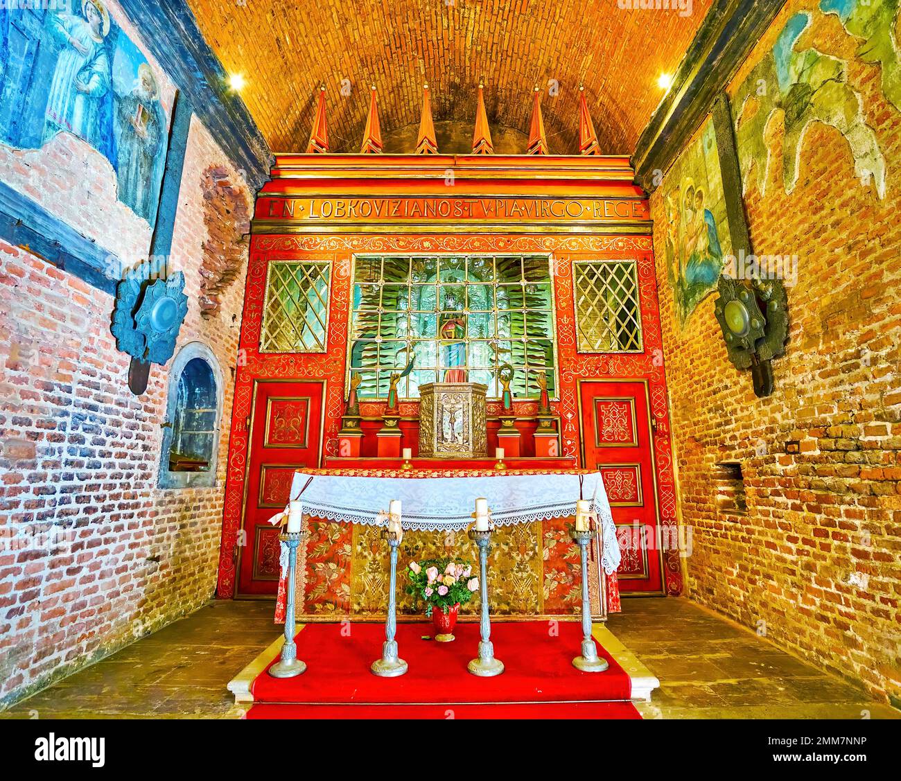 PRAGA, REPUBBLICA CECA - 11 MARZO 2022: Interno della Cappella Loreta nel complesso Loreta, il 11 marzo a Praga, Repubblica Ceca Foto Stock