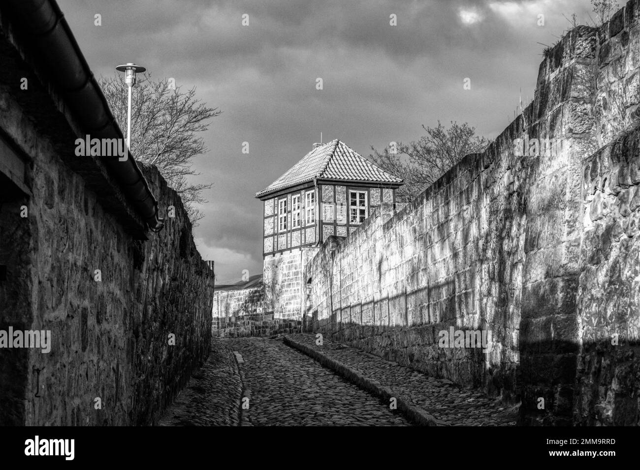 Immagini Impressioni dalla città di Quedlinburg, patrimonio dell'umanità, sui monti Harz Foto Stock