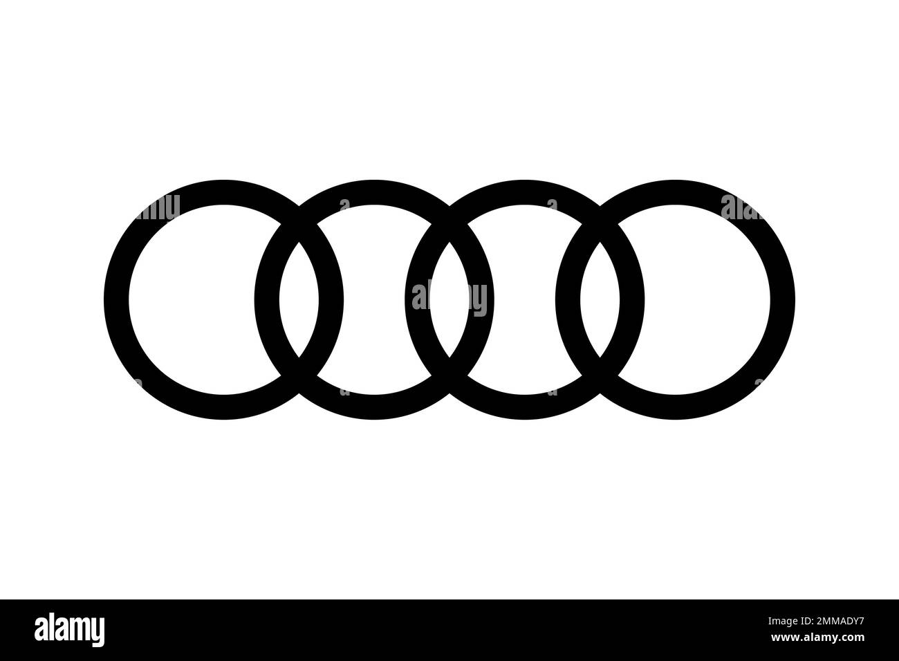 Audi, sfondo bianco, logo, marchio Foto Stock