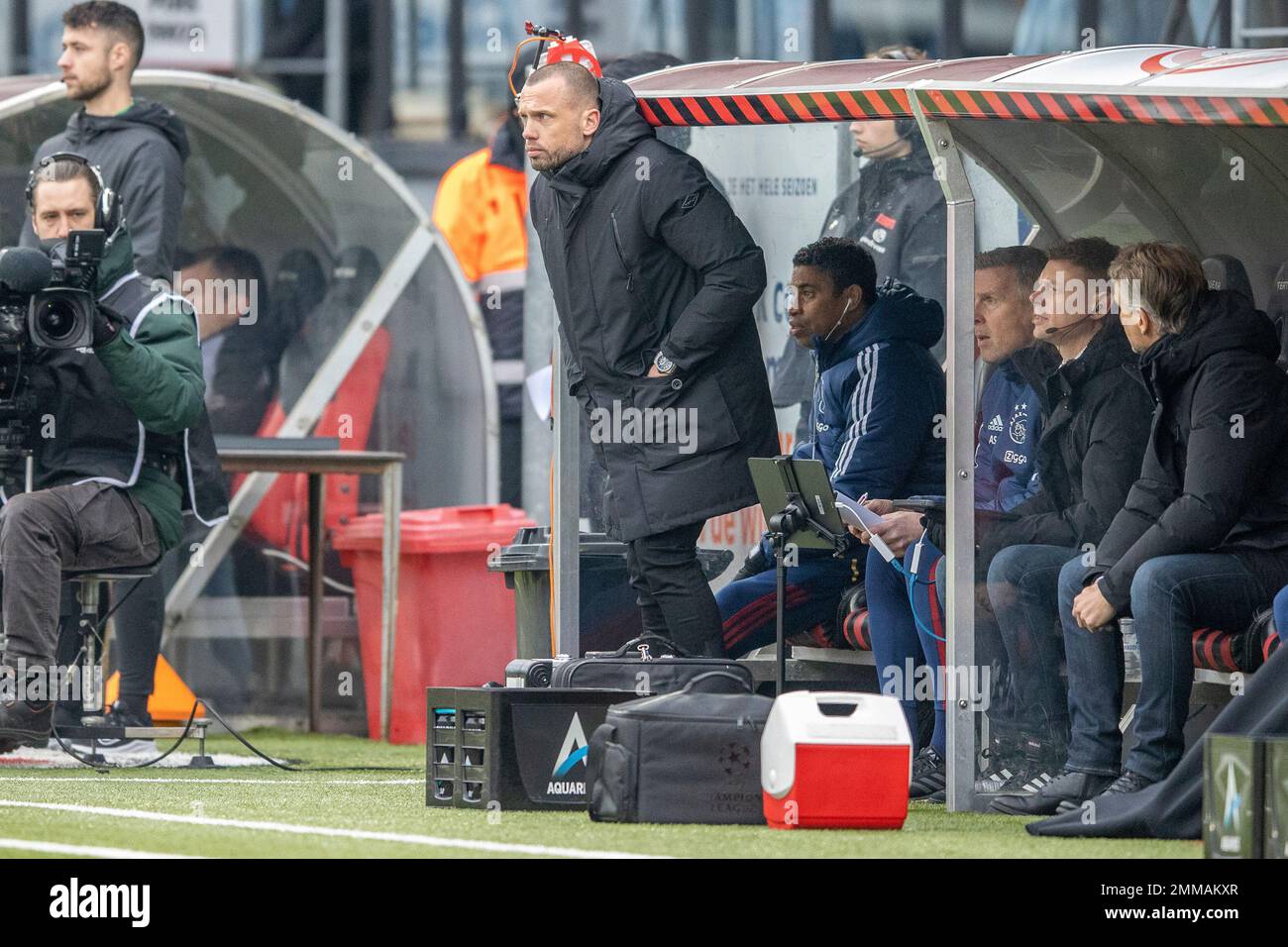 ROTTERDAM, PAESI BASSI - GENNAIO 29: John Heitinga, interim-manager di Ajax durante la partita olandese di Eredivie tra Excelsior Rotterdam e Ajax allo stadio Van Donge & De Roo il 29 Gennaio 2022 a Rotterdam, Paesi Bassi (Foto di Peter van der Klooster/Alamy Live News) Foto Stock